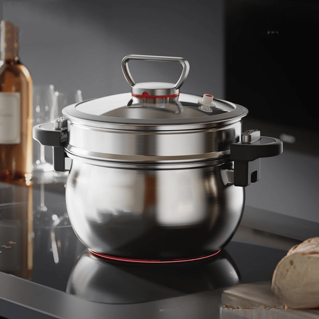 Buy Multi-Stove Micro-Pressure Cooking Pot with Glass Lid at Best