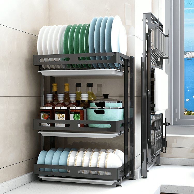 Deluxe 3-Tier Dish Drying Rack1