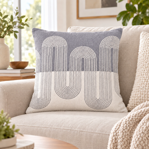 Elegance Soft Weave Cushion Cover: [EM-SC-989-GREY-CC]