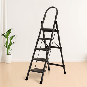 Heavy Duty Five-Step Foldable Stainless Steel Ladder