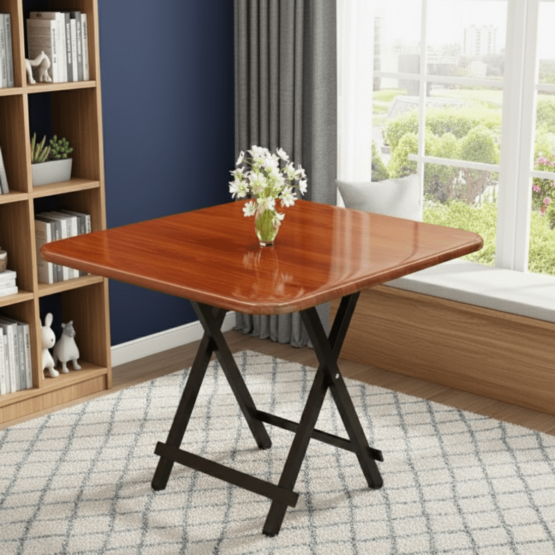 Used Square Foldable Table Compact Multi-Use Foldable Square Table