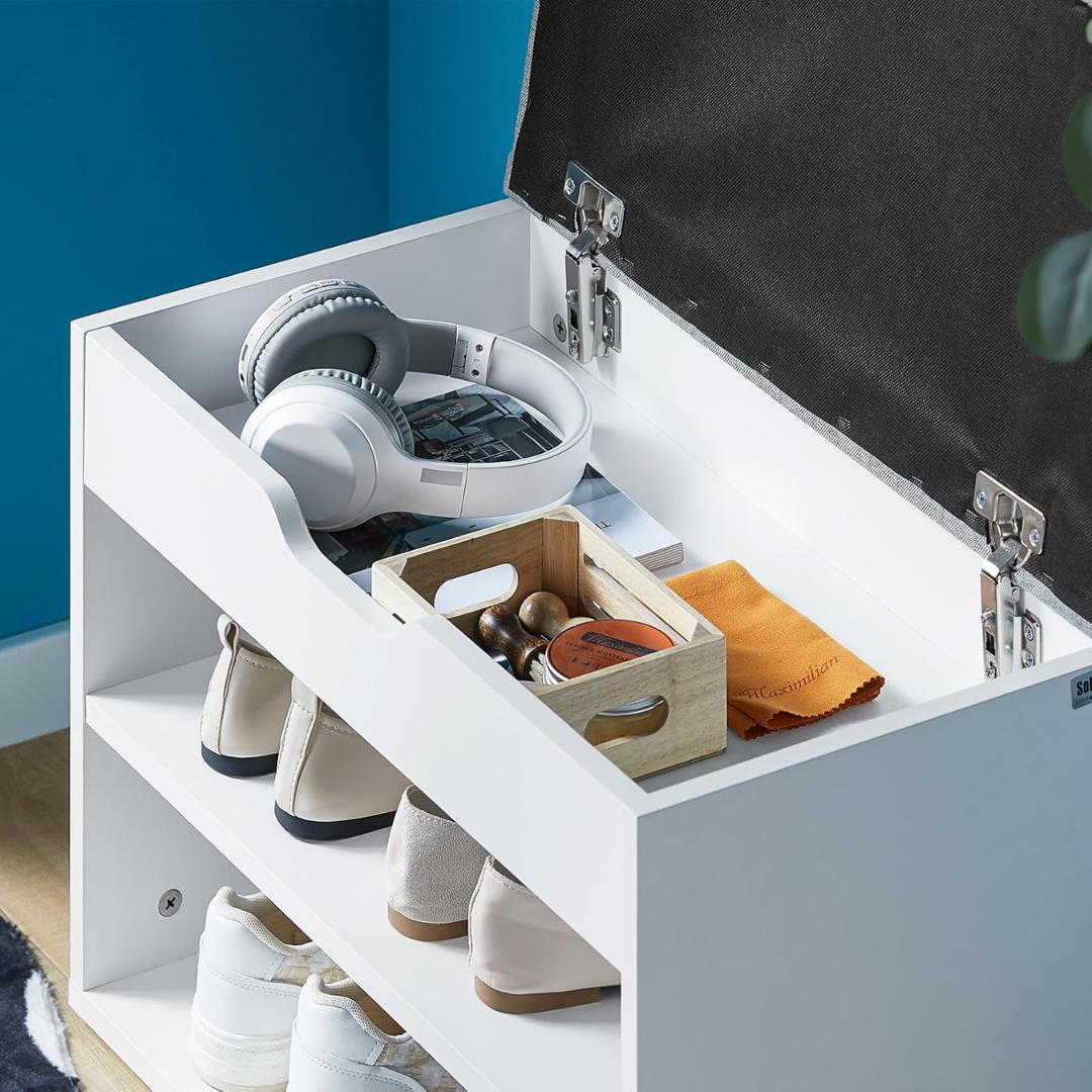 Shoe Rack With Lift Up Bench Top HOME ESSENTIALS