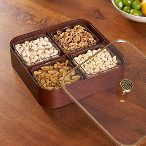 Moisture-Proof Wooden Serving Tray (Single Layer)