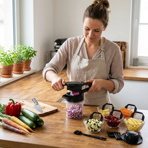 Multi Purpose 5-in-1 Veggie Cutter & Food Chopper