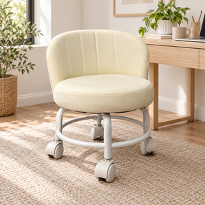 Multi-Functional Portable Plastic frame Round Stool With Wheels