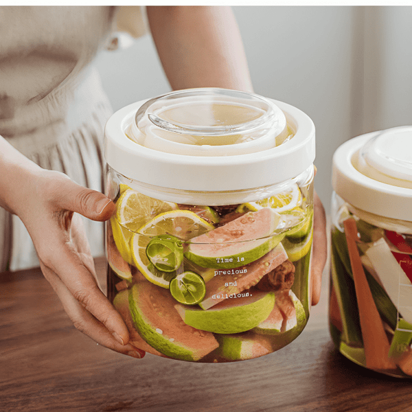 Double Cover Design Food Storage Jar