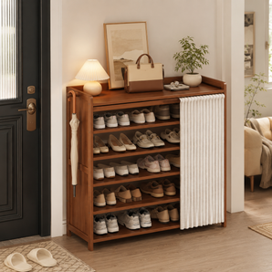 Multi-Layer Shoe Rack with Dust Proof Curtain