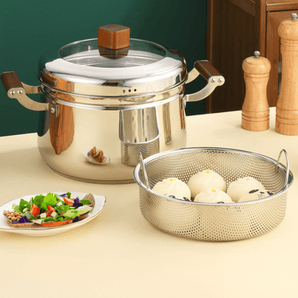 Multifunctional  Stainless Steel Steamer Pot