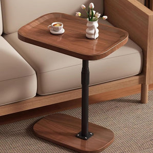 Adjustable Height Wooden Bedside Table