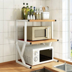 Multi-Tier Countertop Microwave Oven Rack