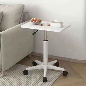 Height Adjustable Mobile Side Table with Wheels