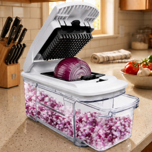 Easy Press Vegetable Chopper & Slicer