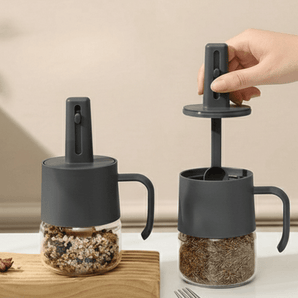 Multi-Functional Seasoning Jar with Integrated Spoon (350ml)