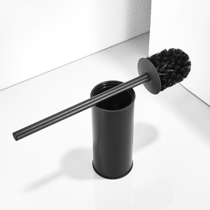 Matte Black Freestanding Toilet Brush With Holder