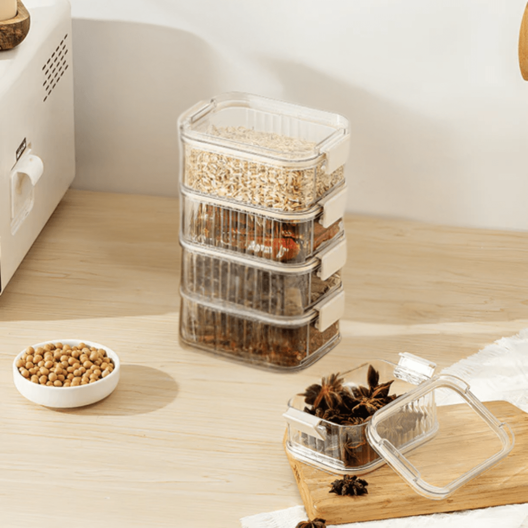 Food Stack Container Transparent Stacking Food Storage Containers