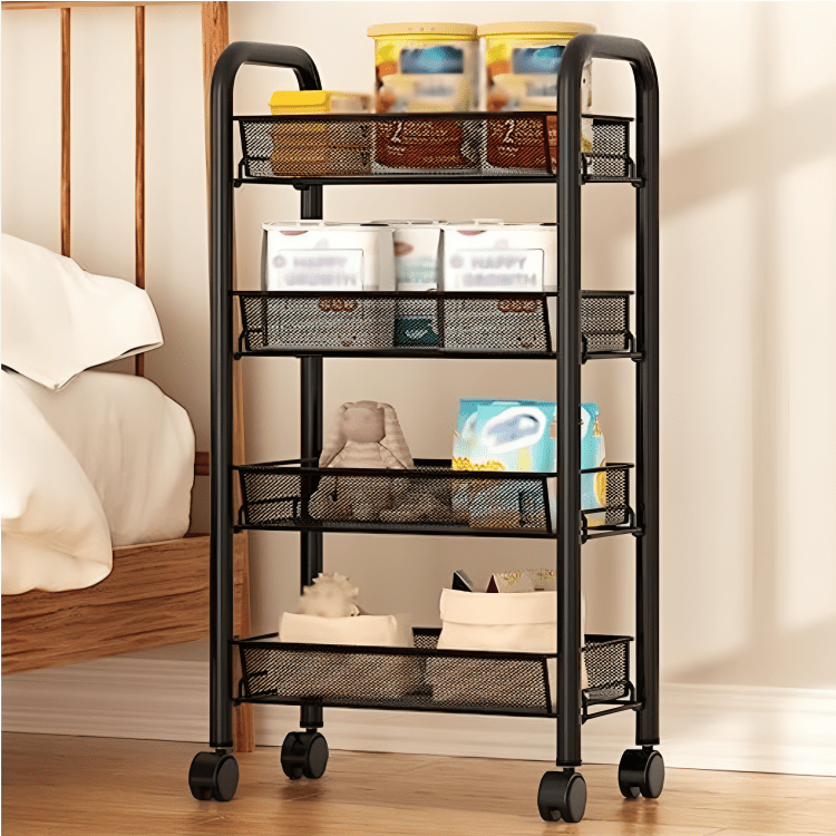 Multi-Layer Rolling Storage Rack With Wheels