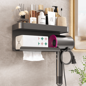 Multifunctional Aluminum Wall Storage & Dryer Rack (31cm)