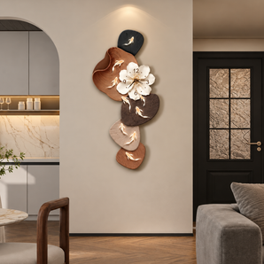 Luxury Flower Design Wall Clock