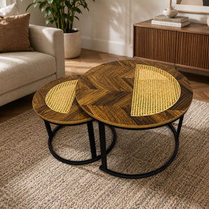 Round Nesting Coffee Tables for Stylish Spaces