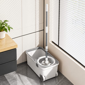 360° Rotating Spin Mop with Wheeled Bucket