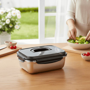 Multi-Purpose Stainless Steel Storage Box With Buckle Lock