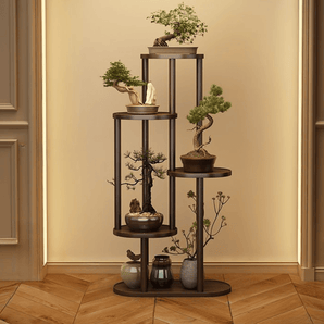 Multi-Layer Retro Design Wood Indoor Plant Stand