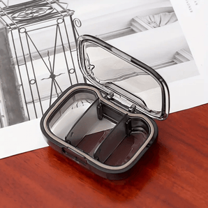 Compact Triple-Sealed Adjustable 3-Grid Mini Pill Organizer Box(Pack of 1)