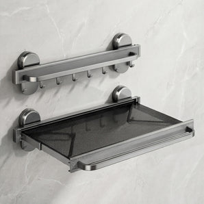 Space-Saver Foldable Suction Cup Towel Rack