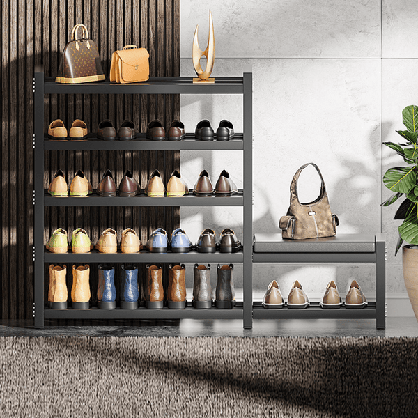 Multi-Space Shoe Rack With Seat