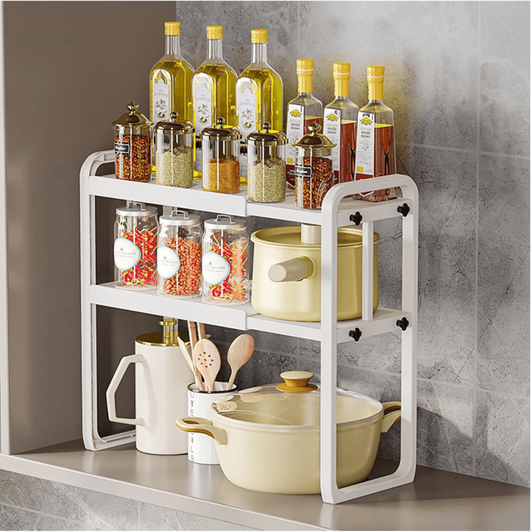 Extendable Racks Multipurpose Heavy-Duty Extendable Kitchen Storage Rack