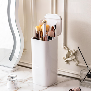 Automatic Lifting Makeup Brush Bucket with Lid