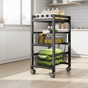 Multi-Layer Narrow Gap Floor Storage Cart