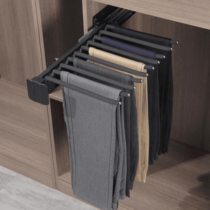 Multi-Arm Pull-Out Pants Hanger with Durable Steel Build