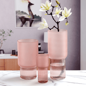 Eco-Friendly Frosted Glass Flower Vase