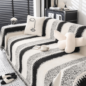 Elegance Chenille Sofa Cover : [EM-SC-10] (Black)