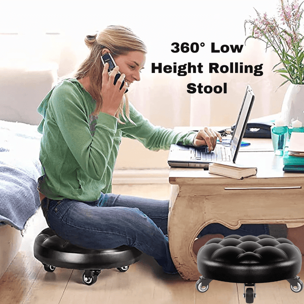 360° Low Height Rolling Stool