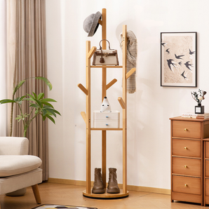 360°  Rotating Floor Standing Coat Rack With Hooks