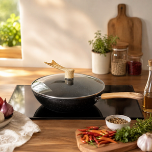 Multi-Purpose Nonstick Maifan Pan with Glass Lid