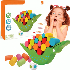 Colorful Crocodile Stack & Learn Game