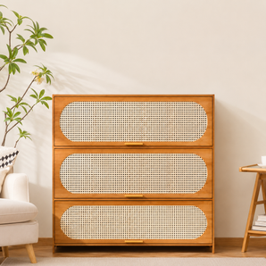 Multipurpose Wood Flip Door Cabinet with Large Storage