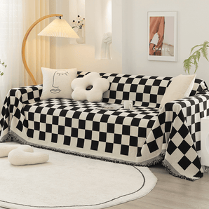 Elegance Chenille Sofa Cover : [EM-SC-14] (Black)