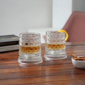Crystal 360° Rotating Whiskey Glass with Base