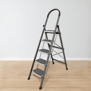 High-Strength Stainless Steel Five-Step Foldable Ladder