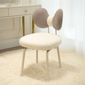 Modern 360° Rotatable Vanity Chair with Bowknot Back