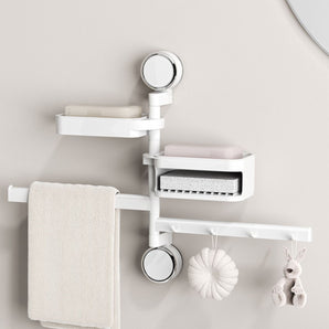 Multifunction Bathroom Storage Rack with Towel Holder