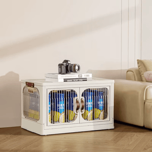 Multi-Layer Plastic Storage Cabinet with Lid & Wheels