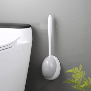 Grey Silicone Water Drop Toilet Brush With Holder