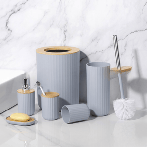 luxury 8-Piece Grey Bathroom Accessories Set