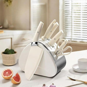 Multi-Purpose Knife Set with Angled Storage Knife Holder