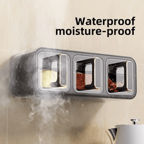 Wall-Mounted Punch-Free Seasoning Box Set